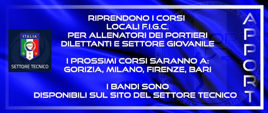 RIPRENDONO I CORSI FIGC X ALL. PORT. DILETTANTI ESTTORE GIOVANILE